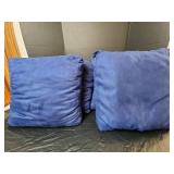 Navy Blue Micro Suede Decorative Throw Pillows Set of 4