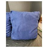 Navy Blue Micro Suede Decorative Throw Pillows Set of 4