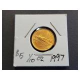 1997 American .999 Gold Eagle 1/10 oz Coin