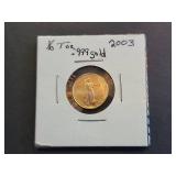 2003 American .999 Gold Eagle 1/10 oz Coin