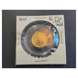 2001 American .999 Gold Eagle 1/10 oz Coin