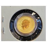 2002 Australian .999 Gold Nugget 1/20 oz Coin