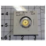 2002 Australian .999 Gold Nugget 1/20 oz Coin