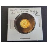 2004 Chinese .999 Gold Panda 1/20 oz Coin