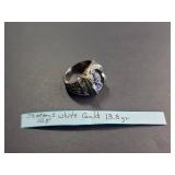Jostens 10K White Gold Class Ring with Eagle Design 13.8g