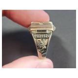 Jostens 10K White Gold Class Ring with Eagle Design 13.8g