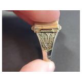 Jostens 10K White Gold Class Ring with Eagle Design 13.8g