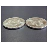 Lot of 2 2015 American Silver Eagle Coins 1 Troy Oz Each