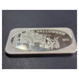 1973 Halloween .999 Silver Art Bar United States Silver Corporation 1 Troy Oz