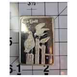 Birds of America Sea Gull Silver Art Bar .999 Fine Silver 1 Troy Oz