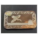 Flying Ducks .999 Silver Art Bar 1 Troy Oz