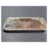 1985 Christmas Silver Art Bar One Troy Ounce 1 Troy Oz