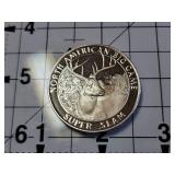 North American Hunting Club Whitetail Deer .999 Silver Round 1 Troy Oz