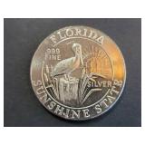 Florida Sunshine State .999 Silver Trade Unit 1 Troy Oz