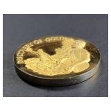 Discovery of Gold-Plated Sterling Silver Commemorative Medal 1.15 Troy Oz