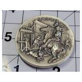 1972 Dodge City Sterling Silver Commemorative Medal 1.1 Troy Oz