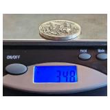1972 Dodge City Sterling Silver Commemorative Medal 1.1 Troy Oz