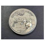 1944 DDay Commemorative Sterling Silver Medal 1.1 Troy Oz
