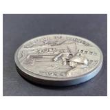 1944 DDay Commemorative Sterling Silver Medal 1.1 Troy Oz