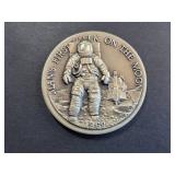 1969 Apollo 11 Moon Landing Commemorative Sterling Silver Medal 1.1 Troy Oz