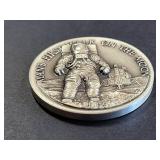 1969 Apollo 11 Moon Landing Commemorative Sterling Silver Medal 1.1 Troy Oz