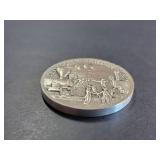 Golden Spike Commemorative Medal Sterling Silver 1.1 Troy Oz