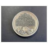 Golden Spike Commemorative Medal Sterling Silver 1.1 Troy Oz
