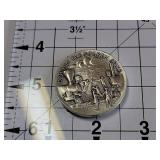 Golden Spike Commemorative Medal Sterling Silver 1.1 Troy Oz