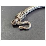 Silver Woven Snake Chain Necklace 17" x 3/8" Marked .925 43.7g