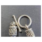 Sterling Silver Byzantine Chain Bracelet 8" Marked .925 30.7g