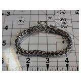 Sterling Silver Byzantine Chain Bracelet 8" Marked .925 30.7g