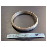 Mexican Sterling Silver Star Pattern Bangle Marked .925 23.1g