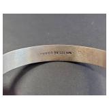 Mexican Sterling Silver Star Pattern Bangle Marked .925 23.1g