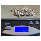 Sterling Silver 925 Oval Link Toggle Bracelet 65.8g