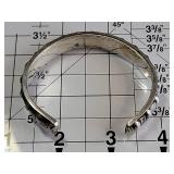 Sterling Silver Rope Pattern Cuff Bracelet 63.2g