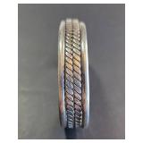 Mexican Sterling Silver Twist Rope Cuff Bracelet 32.6g
