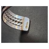 Mexican Sterling Silver Twist Rope Cuff Bracelet 32.6g