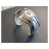Mexican Sterling Silver Wide Cuff Bracelet 26.3g