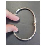 Sterling Silver Modernist Ball Hinged Bracelet 23.7g