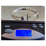 Sterling Silver Modernist Ball Hinged Bracelet 23.7g
