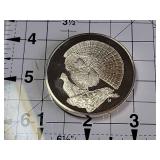 Franklin Mint Roberts Birds Series 1971 Ruffed Grouse Sterling Silver Medallion No. 9 67.7g