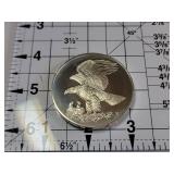 Franklin Mint Roberts Birds Series 1971 Sterling Silver Bald Eagles Medal No. 11 66.0g