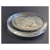East African Wildlife Society Sterling Silver Buffalo Medal 65.6g