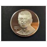 Reagan Presidential Sterling Silver Commemorative Medallion 40.6g