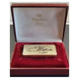 1976 Christmas Franklin Mint Sterling Silver Bar 1000 Grains