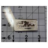 1976 Christmas Franklin Mint Sterling Silver Bar 1000 Grains