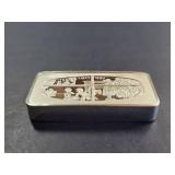 1990 Christmas Franklin Mint Sterling Silver Bar 1000 Grains