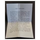 1973 Christmas Franklin Mint Sterling Silver Bar 1000 Grains