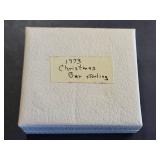 1973 Christmas Franklin Mint Sterling Silver Bar 1000 Grains