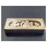 1974 Christmas Franklin Mint Sterling Silver Bar 1000 Grains